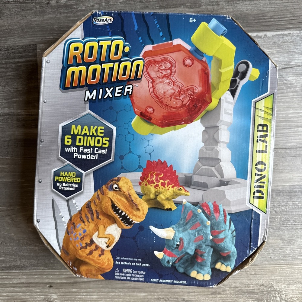 Rose Art Roto Motion‎ Mixer Dino Lab Makes 6 Dinos w/ Cast Powder  (NEW IN BOX)